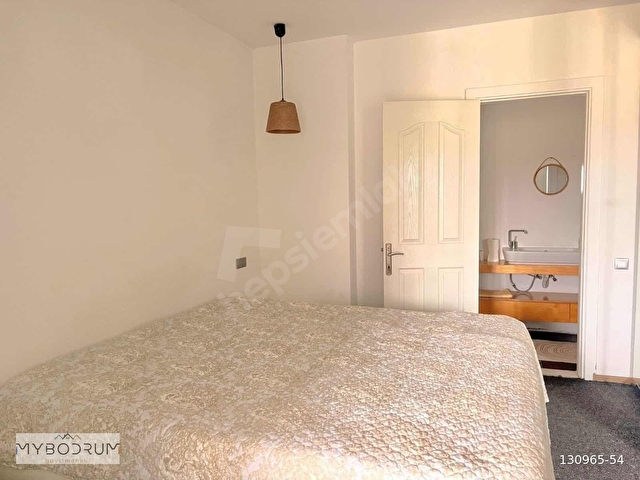 Bodrum Bitez de Deniz Manzaralı Satılık 3+1 Bahçe Katı Daire - Görsel 20