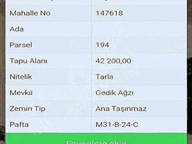 BEYÖREN KÖYÜNDE 67,5 DÖNÜM SATILIK TEK TAPU TARLA.. - Görsel 5