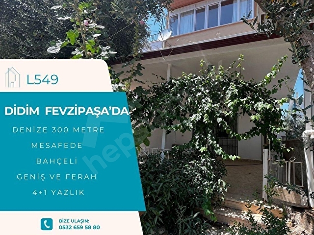 DİDİM FEVZİPAŞADA BAHÇELİ VE TERASLI, GENİŞ VE FERAH SATILIK 4+1 YAZLIK
