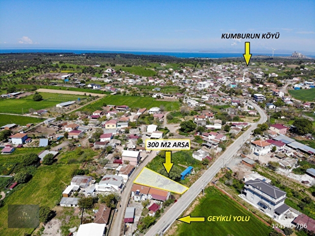 ÇANAKKALE EZİNE KUMBURUN KÖYÜNDE SATILIK İMARLI ARSA - Görsel 2
