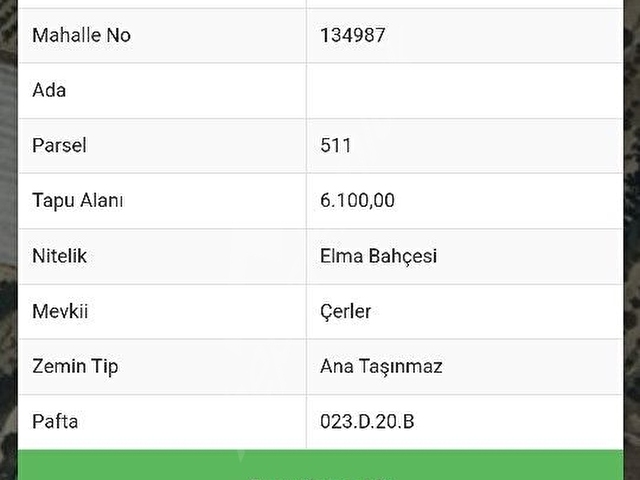 sahibinden satılık 9 dönüm elma armut bahçesi