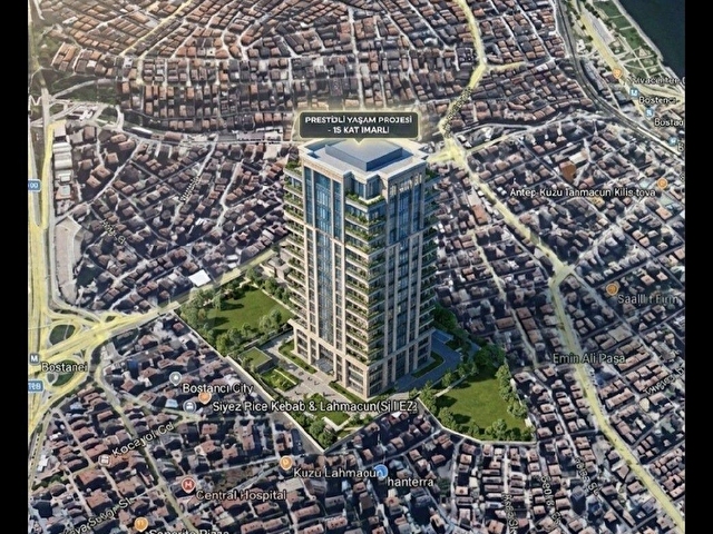 KADIKOY BOSTANCI TİCARİ İMARLI 15 KAT KONUT İMARLI ARSA