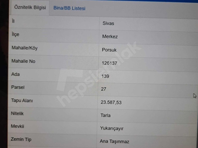 ASRIN EMLAKTAN PORSUKTA SATILIK TEK TAPU GÜZEL TARLA - Görsel 6