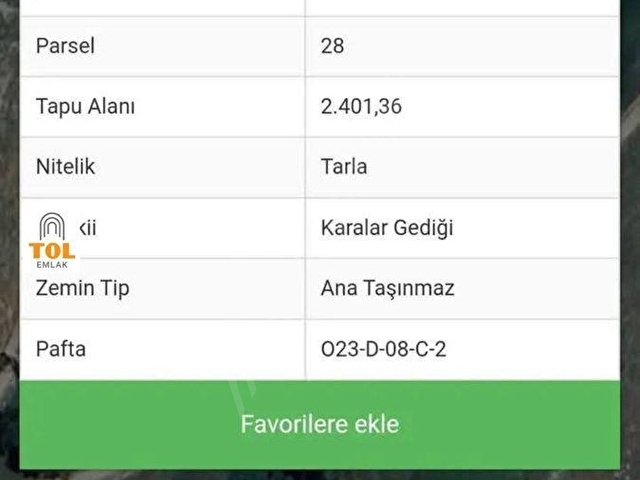 Yayla Girdev’de kadastral yolu mevcut tarla - Görsel 3