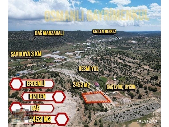 KIZILEN KÖYÜ 2.5 DÖNÜM SATILIK TARLA RESMİ YOLU VAR - Görsel 3