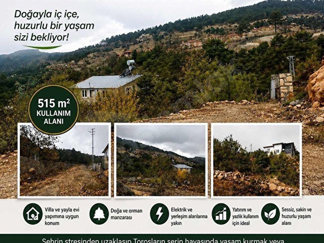 AY EMLAKTAN GÜLEK YAYLASINDA SATILIK 515 M2 ARSA