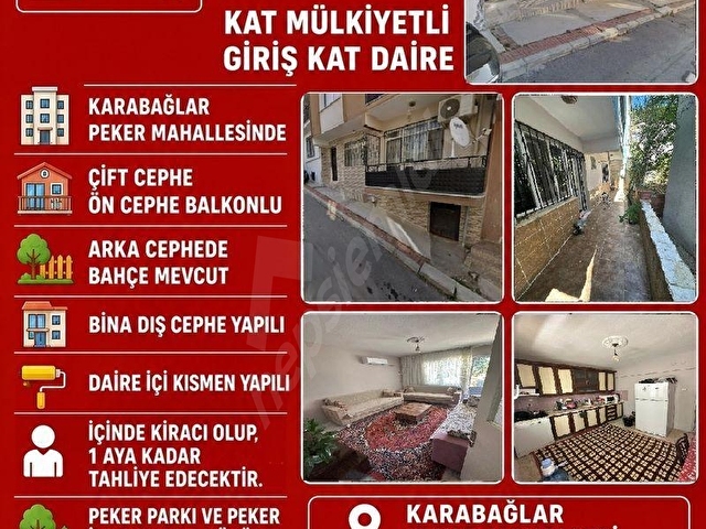 KARABAĞLAR PEKER MH.DE 2+1, AYRI MUTFAKLI, BAHÇELİ Y.GİRİŞ DAİRE - Görsel 14
