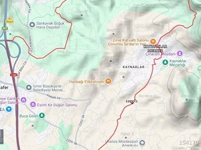 Buca kaynaklar satılık 7,680m2 tek tapu tarla - Görsel 9