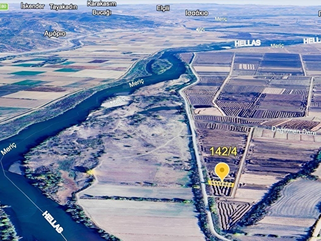 Edirne Meriç Kara Yusuflu Meriç Nehri Yanında Satılık Tarla - Görsel 8