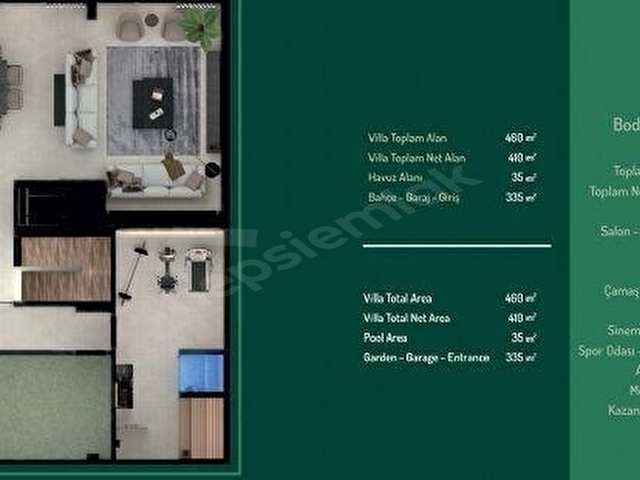 Çekmeköy Ömerlide Havuzlu bahçeli 4 katlı müstakil villa.. - Görsel 18