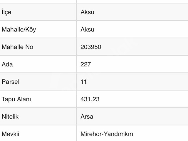 RW NESTTEN ISPARTA AKSUDA 895 M2 YATIRIMLIK ARSA - Görsel 4