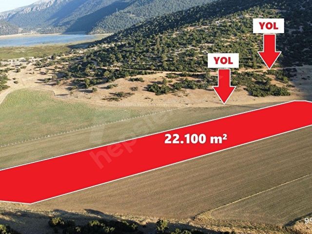 ALİ TOSUN DAN ELMALI - KARAMIK TA ETRAFI TEL ÖRGÜ İLE ÇEVRİLİ  22.100 M²  FIRSAT ARAZİMİZ