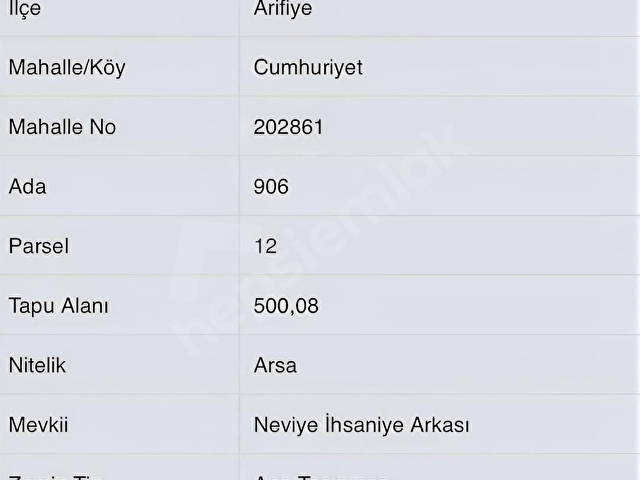 SATILIK ARSA SAKARYA ARIFİYE - Görsel 5