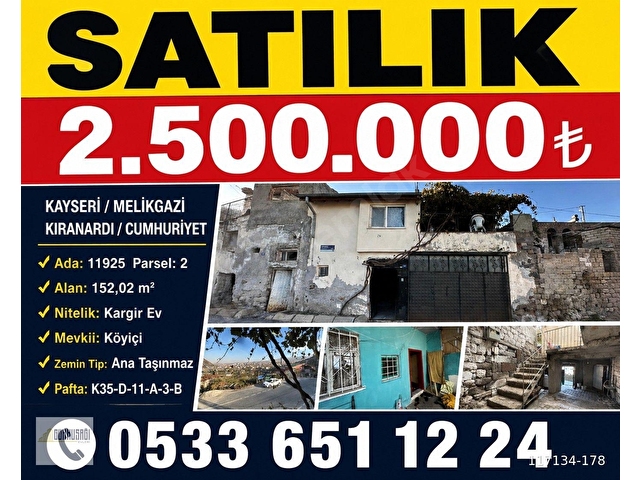 🏡 Kayseri Melikgazi Kıranardında Manzaralı Kargir Ev – Yatırıma ve Oturuma Uygun! - Görsel 5