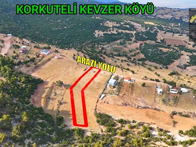 KORKUTELİ KEVZER KÖYÜ SATILIK 2.227M2 TARLA 1.350.000 - Görsel 3
