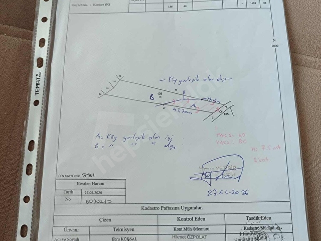 Kındırada Yol cephe İmarlı tarla - Görsel 3