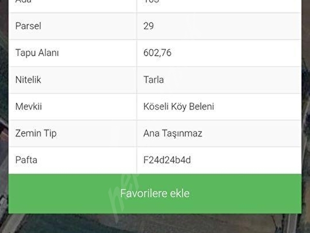 ASADAN KANDIRA FERİZLİDE TEK TAPU 1540 m2 SATILIK TARLA - Görsel 6