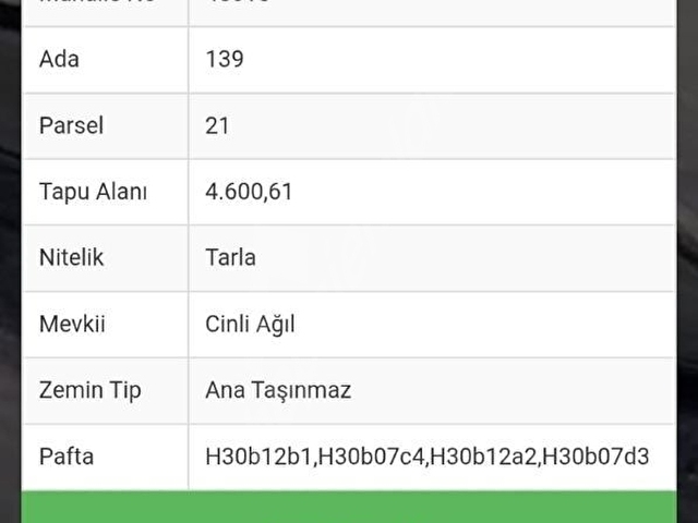 Ankara kalecik kınık 4600m2