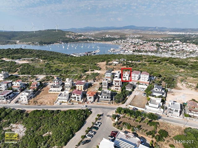 SIĞACIK AKKUM MEVKİİNDE DENİZ MANZARALI 200m2 4+1 TRİPLEKS VİLLA - Görsel 3