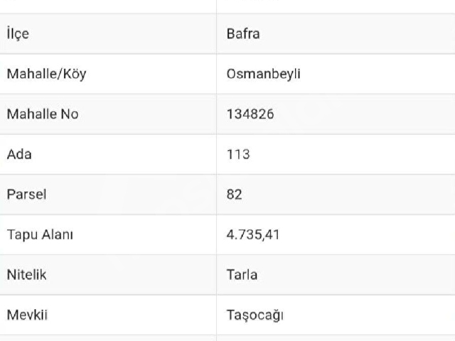SATILIK ARSA  bafra osmanbeyli - Görsel 17