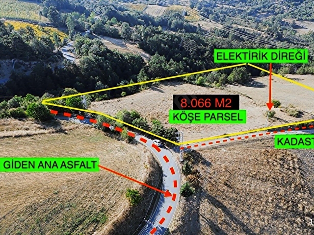 SAKARYA GEYVE SABIRLARDA ANA YOLA CEPHE 8.066 M2 UYGUN ARSA - Görsel 3