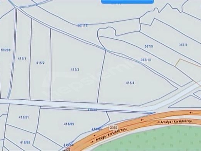 ANTALYA KORKUTELİ YAZIR MAHALLESİNDE SATILIK TARLA 2430 M2 - Görsel 3
