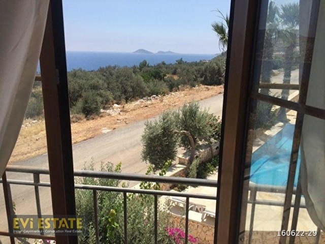 Kalkan merkez Mediterranean Sitesinde satılık 2+1 üst kat apart - Görsel 6