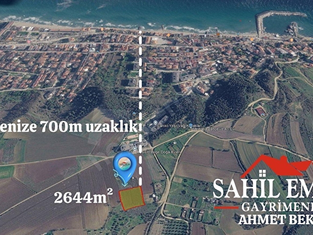SAHİL EMLAKTAN SATILIK İMAR YANI TARLA 2645 M2 - Görsel 2