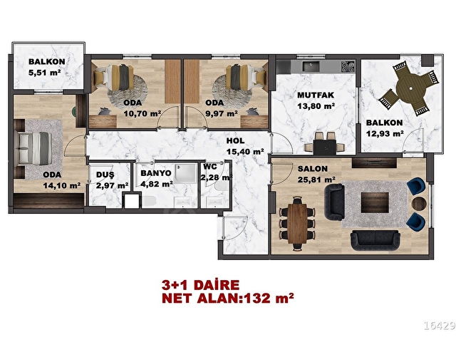 SEVESA YAPI  KURTULUŞ MAHALLESİNDE  SATILIK 3+1 DAİRE - Görsel 14