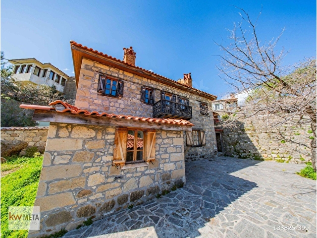 AYVACIK ADATEPE KÖYÜ 513 m2 GENİŞ ARSA İÇİNDE 2 TAŞ EV NET 115m2 - Görsel 7