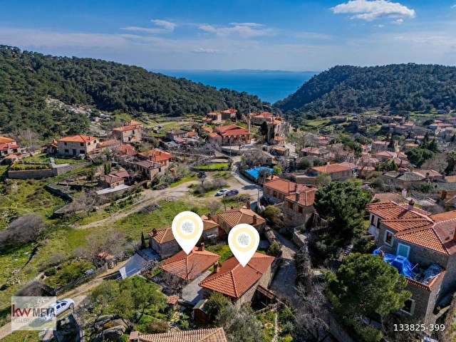 AYVACIK ADATEPE KÖYÜ 513 m2 GENİŞ ARSA İÇİNDE 2 TAŞ EV NET 115m2 - Görsel 2