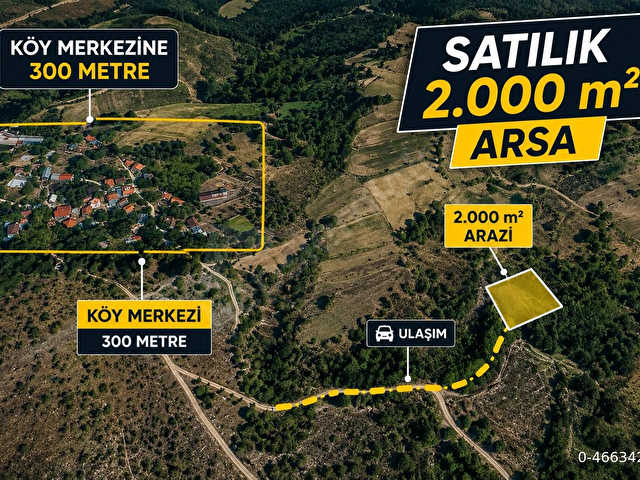 Orman İçerisinde, Huzurlu Konumda 2.000 m² Satılık Tarla - Görsel 2
