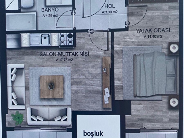 AYAZAĞA YEŞİLTEPE MAH. KILIÇ LİFE RESİDANSE DA SATILIK 1+1 DAİRE - Görsel 2