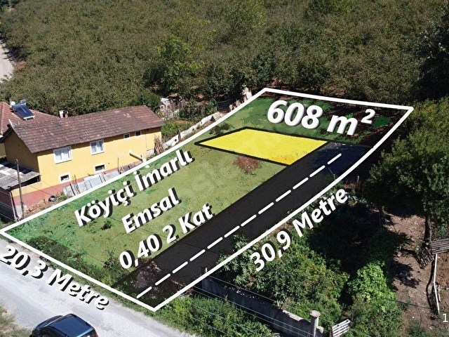 Ferizli Akçukurda 608 m² Köyiçi İmarlı Müstakil Arsa Emsal 0,40 - Görsel 3