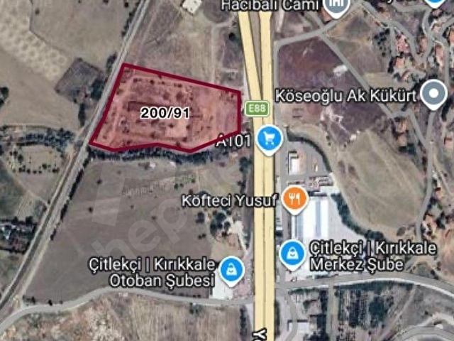 Kırıkkale,Yahşihanda Satılık Karadeniz Yolu Kenarı Kupon Arsa