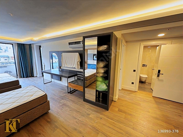 ALANYA KONAKLIDA SATILIK 1+1 SİTE İÇİ SIFIR EŞYALI LÜKS DAİRE - Görsel 15