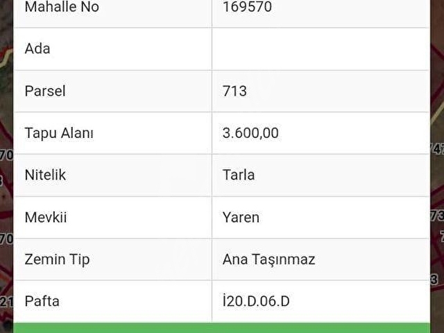 C21 LOCA DAN ALTIEYLÜL KÖYLÜ MAHALLESİNDE 3600M2 SATILIK TARLA - Görsel 2
