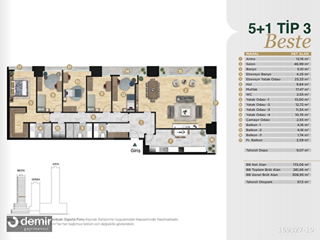 MODERN ATAŞEHİRDE 5+1 19.KAT İSKANLI SATILIK SÜPER LÜX DAİRE - Görsel 6