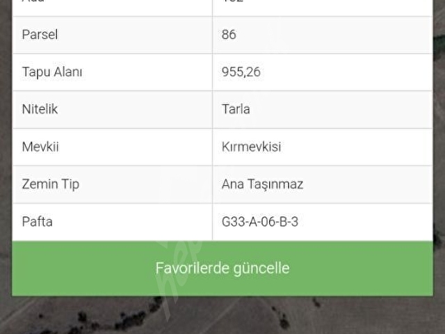 Fırsat Fiyata! Osmancık Tepeyolaltında 955 m² Kelepir Tarla