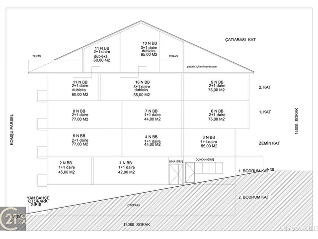 C21 LOCADAN YILDIZ MAH. 2+0 SATILIK SIFIR DAİRE - Görsel 24
