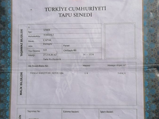 Torbalı capak mah.satilik tarla - Görsel 18