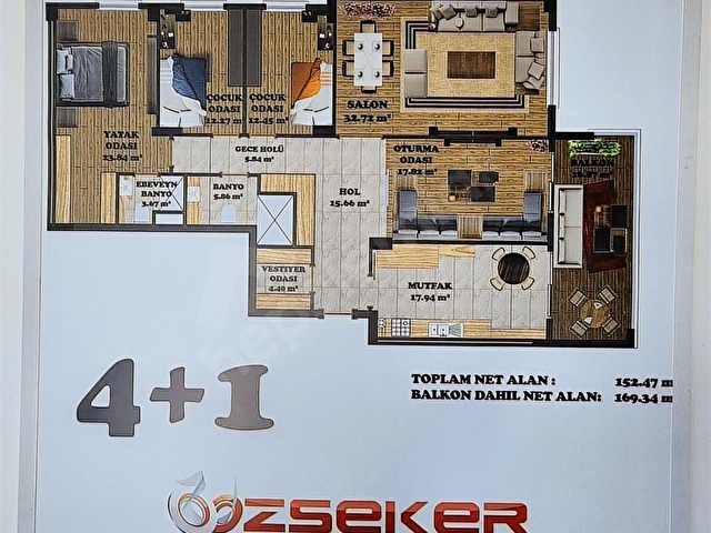 ACIL SUSUZ DA 4+1 SATILIK ULTRA LUKS SIFIR DAIRE - Görsel 5