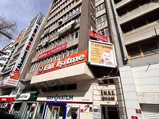 ÇAĞDAŞ TAN KİRALIK KIZILAY MİTHATPAŞA CAD. ÜZERİNDE ÖN CEPHE 2+1 OFİS