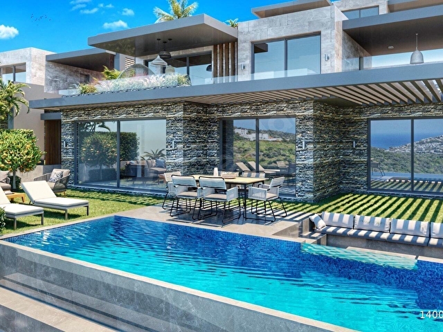 Yalıkavak Geriş Projeden Kat Mülkiyetli Denize Hakim 4+1 Villa