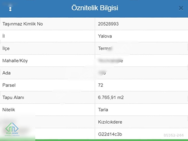 Yeşil Deniz Emlaktan Akköy Şehitlikte 6775 m2 Değerli Arazi - Görsel 3
