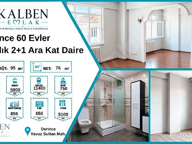 Derince 60 Evler Kiralık 2+1 Ara Kat Daire
