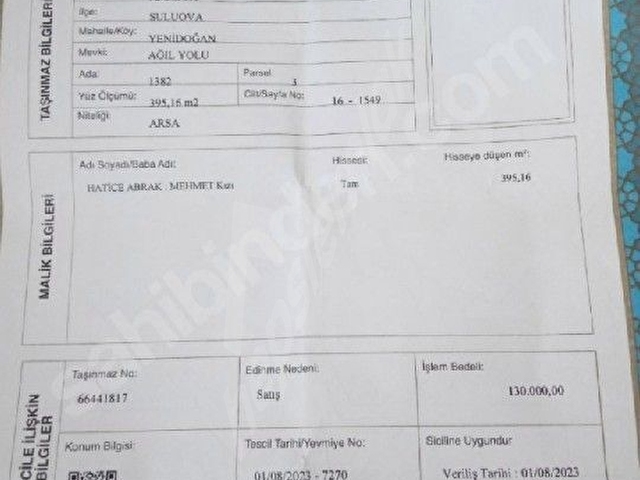 SULUOVA/AMSYA. Yunus Emre İlkokulu karşısında imarlı satılık arsa - Görsel 2