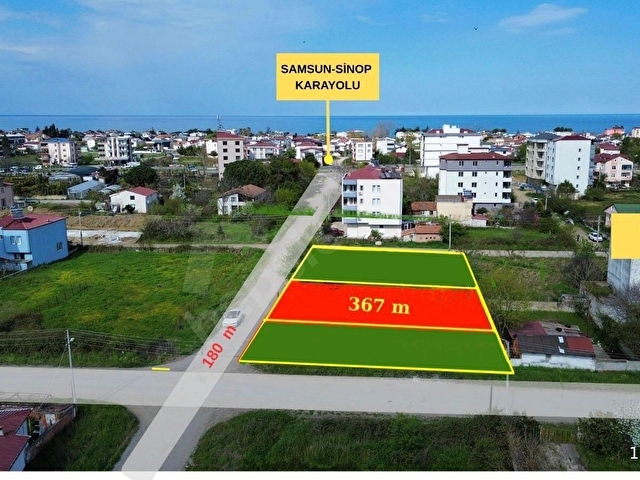 Atakum Çakırlarda Anayol Üstünde 5 Kata İmarlı Satılık Arsa