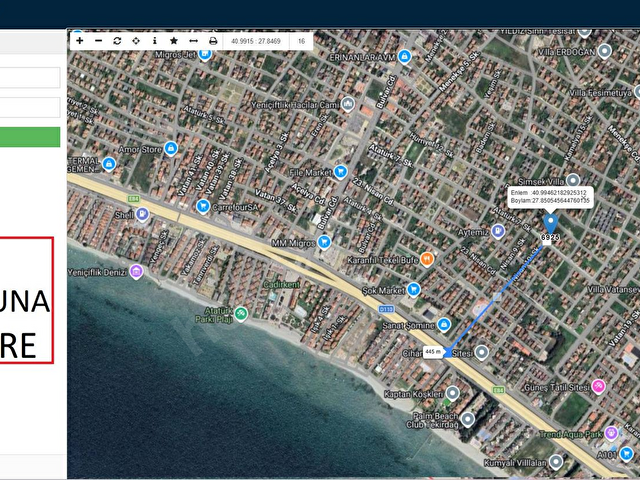 TEKİRDAĞ YENİÇİFTLİKTE DENİZE 650 METRE, İMARLI KUPON ARSA - Görsel 7