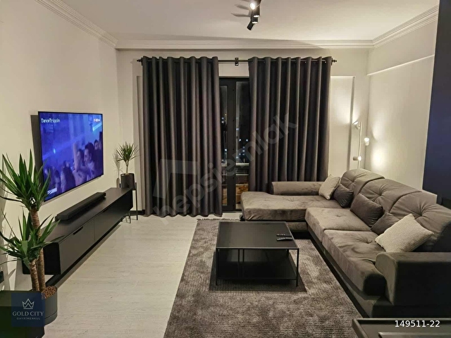 GOLD CITY DEN HAVUZLU SİTEDE ULTRA LUX EŞYALI 2+0 DAİRE - Görsel 2